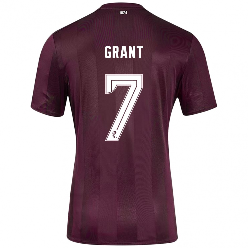 Niño Camiseta Jorge Grant #7 Borgoña 1ª Equipación 2024/25 La Camisa