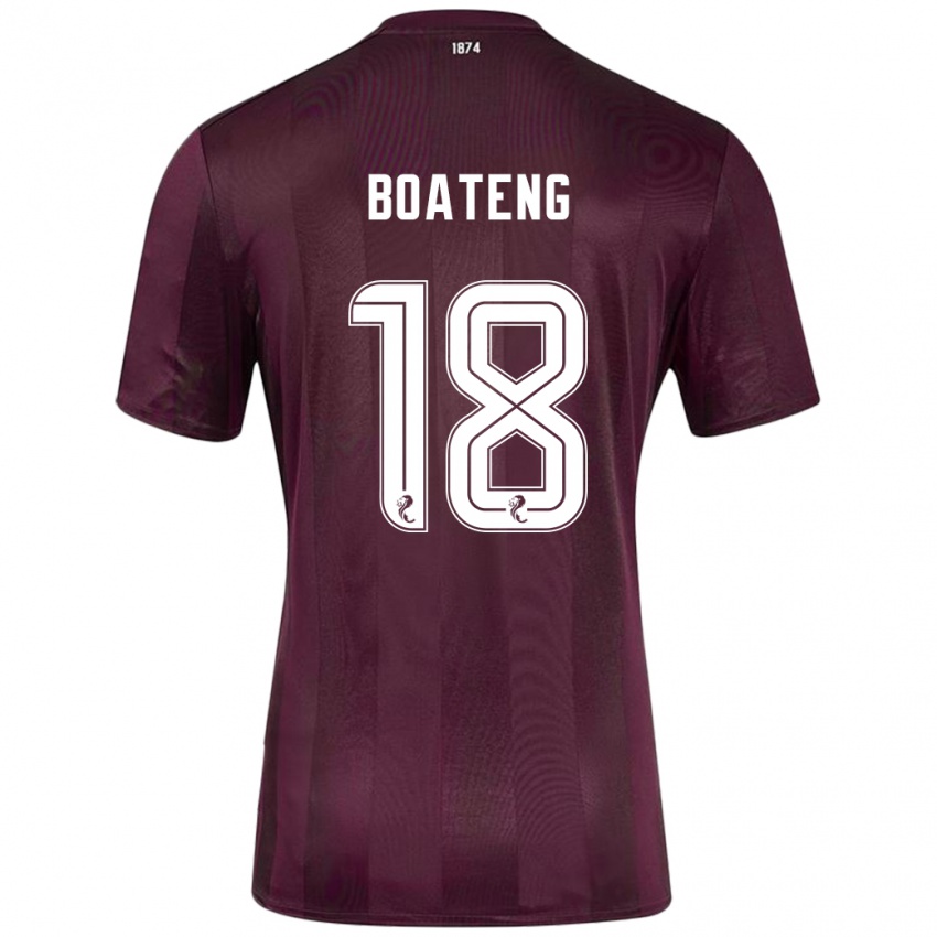 Niño Camiseta Malachi Boateng #18 Borgoña 1ª Equipación 2024/25 La Camisa