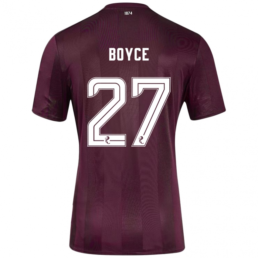 Niño Camiseta Liam Boyce #27 Borgoña 1ª Equipación 2024/25 La Camisa