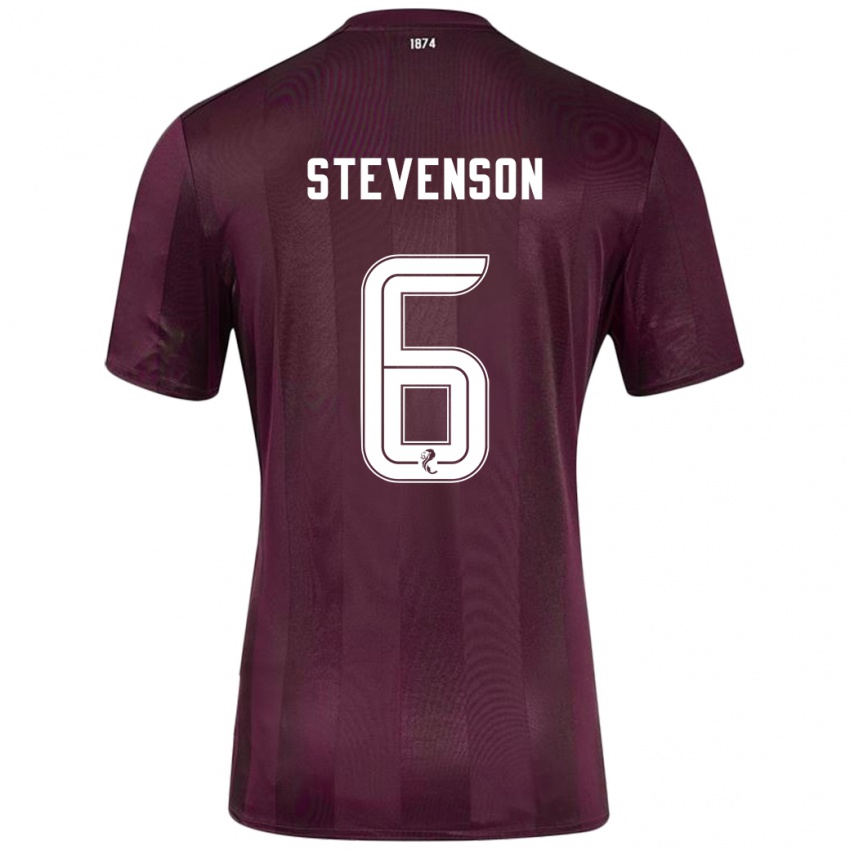 Niño Camiseta Gus Stevenson #6 Borgoña 1ª Equipación 2024/25 La Camisa