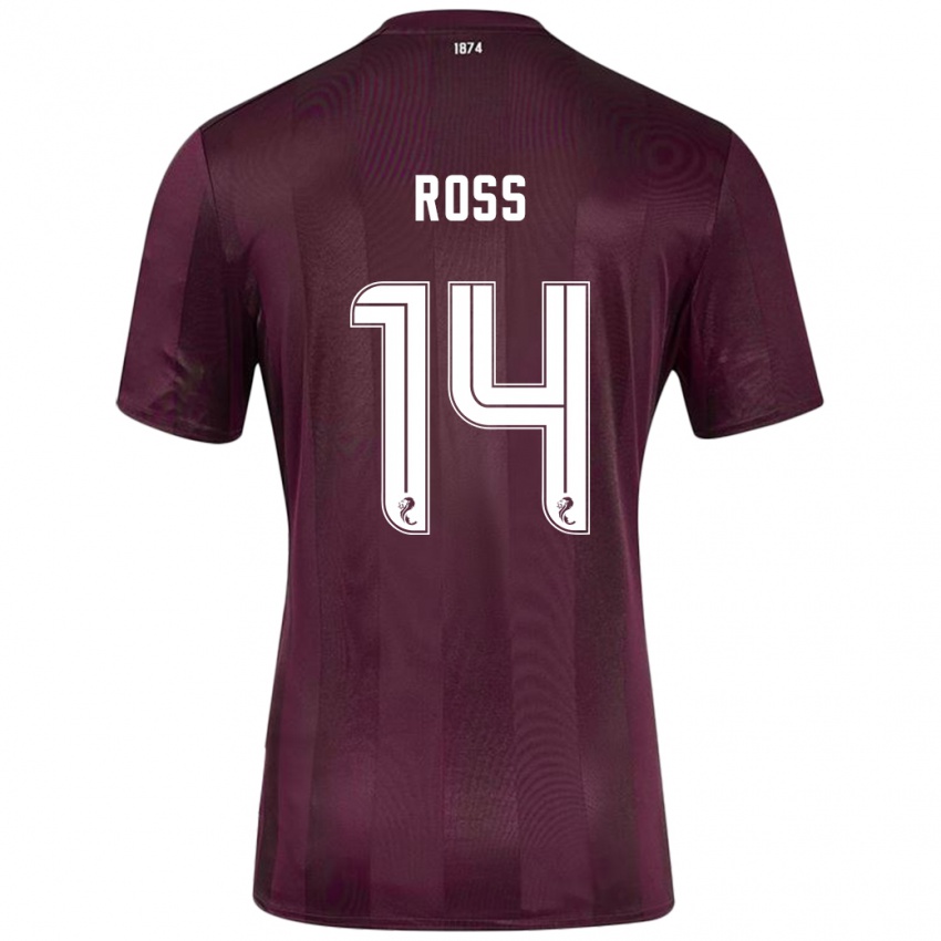 Niño Camiseta Mackenzie Ross #14 Borgoña 1ª Equipación 2024/25 La Camisa