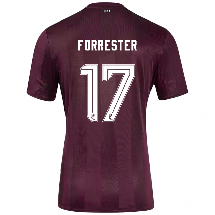 Niño Camiseta Adam Forrester #17 Borgoña 1ª Equipación 2024/25 La Camisa