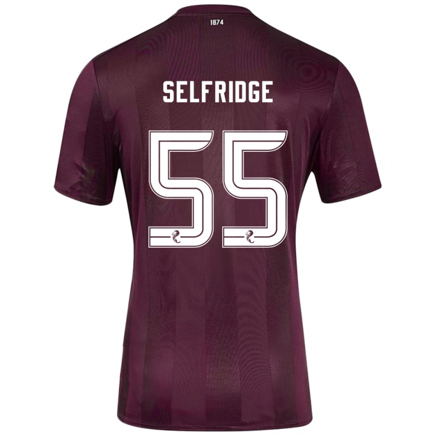 Niño Camiseta Louis Selfridge #55 Borgoña 1ª Equipación 2024/25 La Camisa