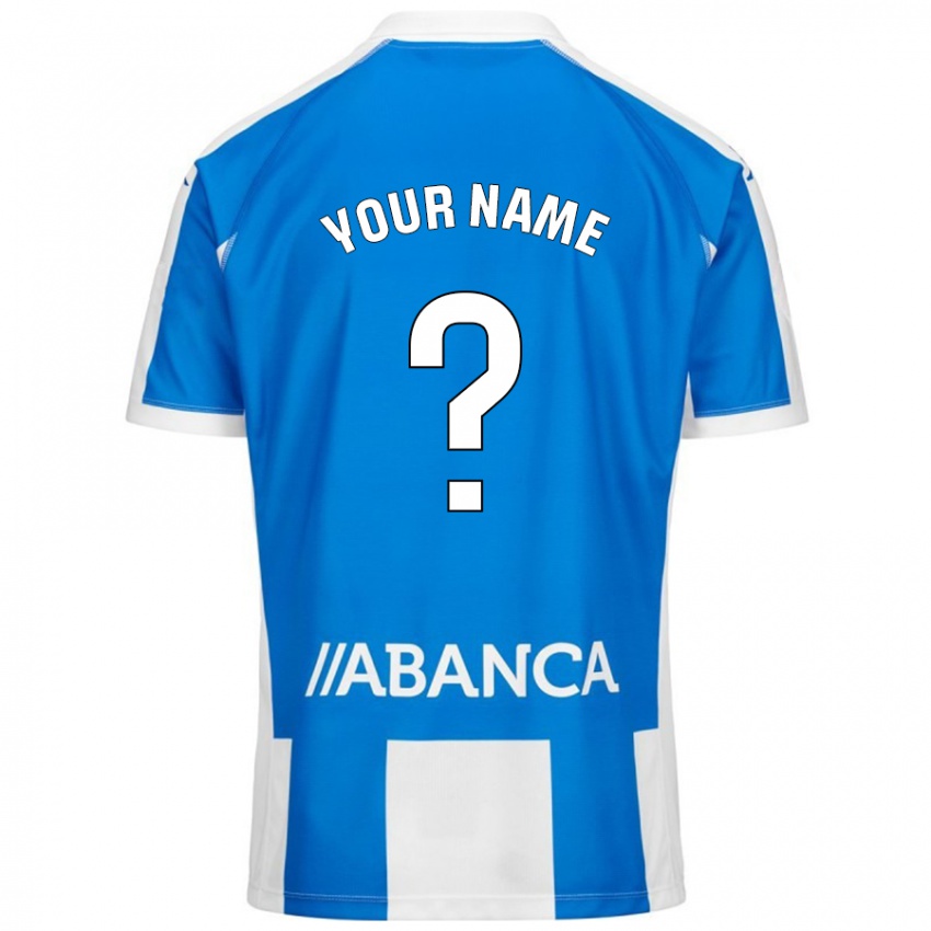 Niño Camiseta Su Nombre #0 Azul Blanco 1ª Equipación 2024/25 La Camisa