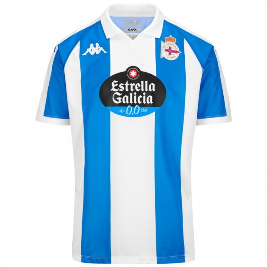 Niño Camiseta Su Nombre #0 Azul Blanco 1ª Equipación 2024/25 La Camisa