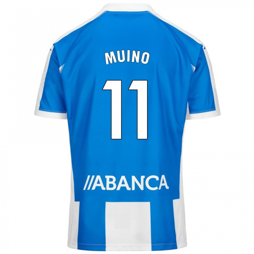 Niño Camiseta Rosalía Muiño #11 Azul Blanco 1ª Equipación 2024/25 La Camisa