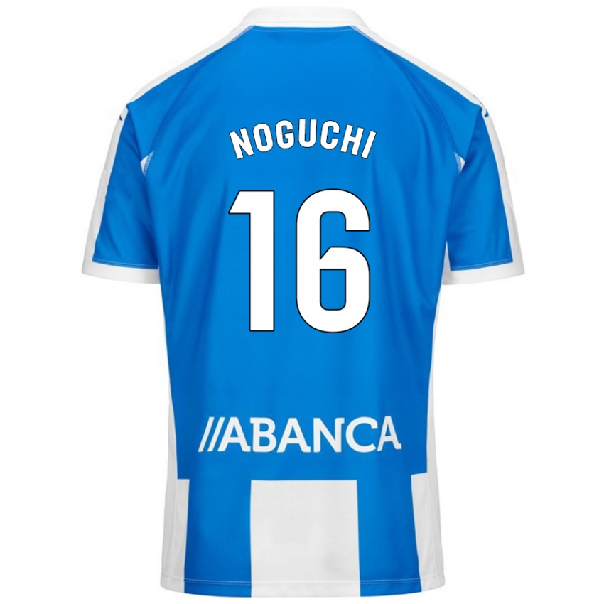 Niño Camiseta Ayaka Noguchi #16 Azul Blanco 1ª Equipación 2024/25 La Camisa