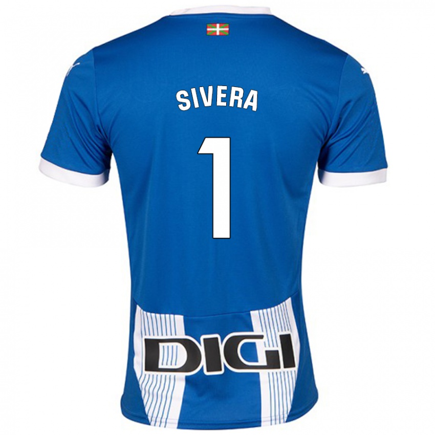 Niño Camiseta Antonio Sivera #1 Azul 1ª Equipación 2024/25 La Camisa