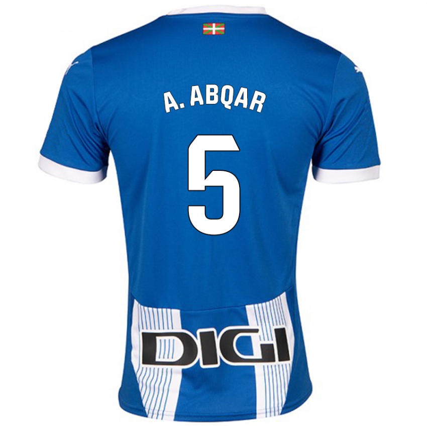 Niño Camiseta Abdel Abqar #5 Azul 1ª Equipación 2024/25 La Camisa