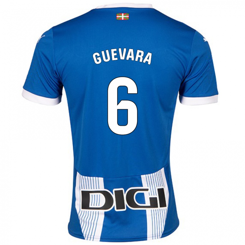 Niño Camiseta Ander Guevara #6 Azul 1ª Equipación 2024/25 La Camisa