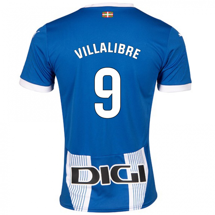 Niño Camiseta Asier Villalibre #9 Azul 1ª Equipación 2024/25 La Camisa