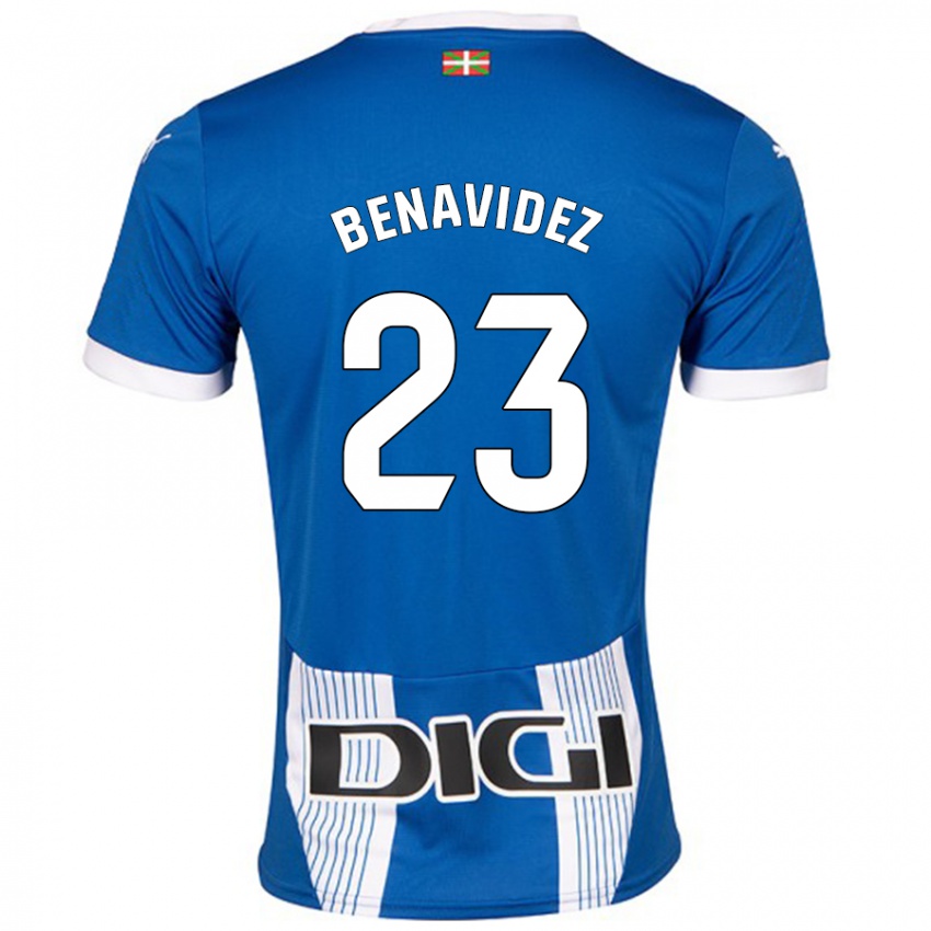 Niño Camiseta Carlos Benavidez #23 Azul 1ª Equipación 2024/25 La Camisa