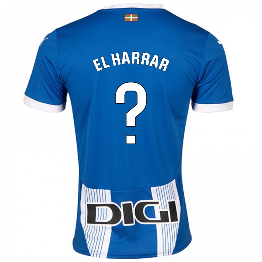 Niño Camiseta Mohamed El Harrar #0 Azul 1ª Equipación 2024/25 La Camisa