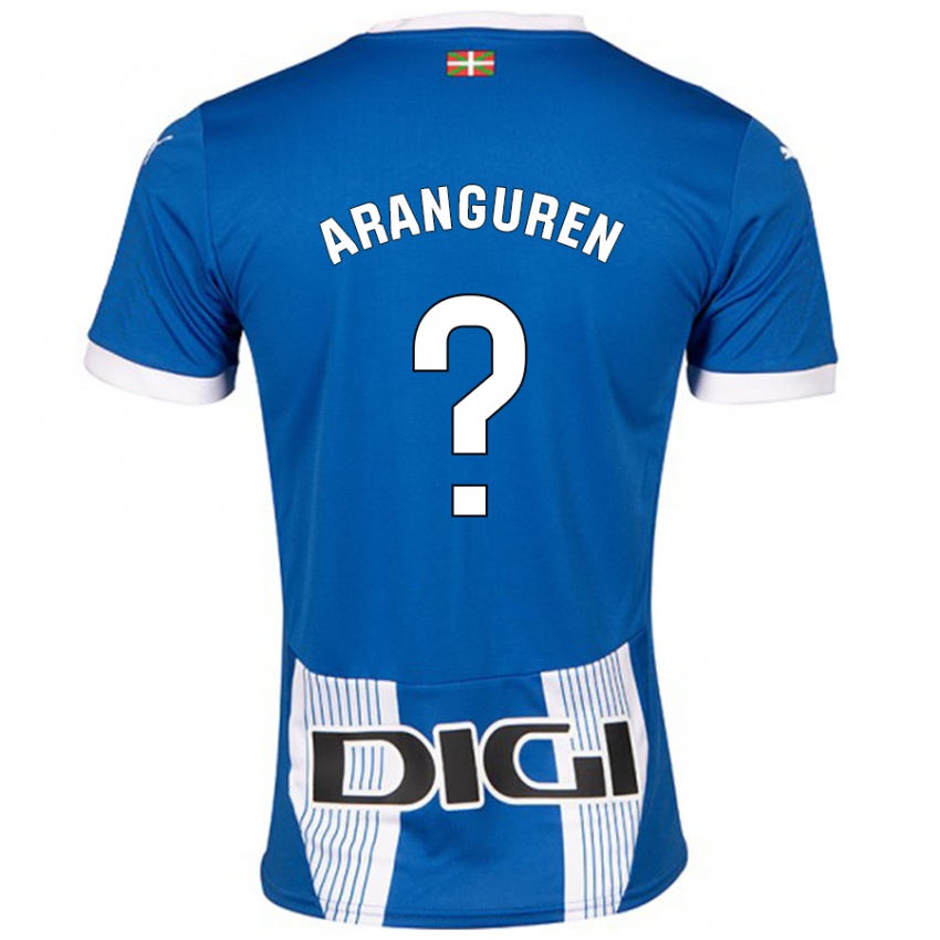 Niño Camiseta Aitor Aranguren #0 Azul 1ª Equipación 2024/25 La Camisa