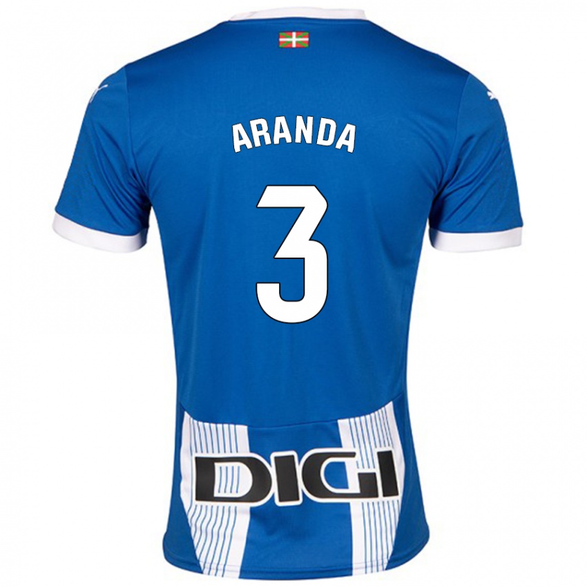 Niño Camiseta Miguel Aranda #3 Azul 1ª Equipación 2024/25 La Camisa