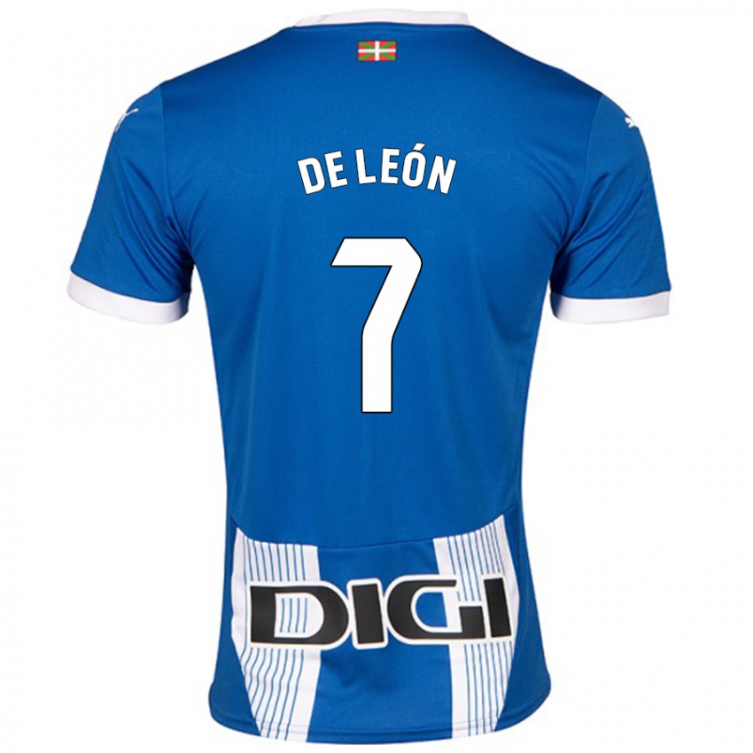 Niño Camiseta José De León #7 Azul 1ª Equipación 2024/25 La Camisa