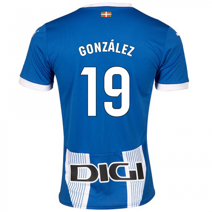 Niño Camiseta Aimar González #19 Azul 1ª Equipación 2024/25 La Camisa