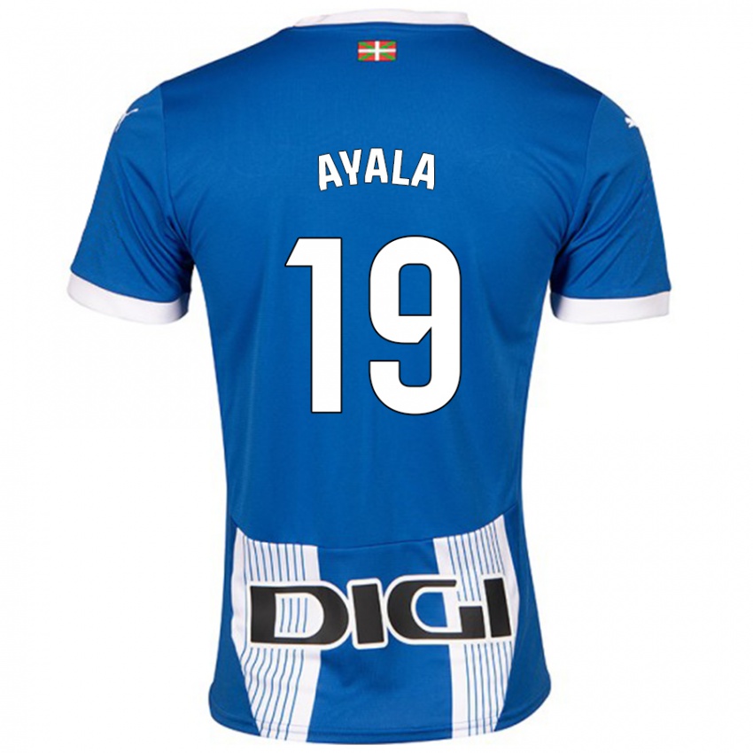 Niño Camiseta Axel Ayala #19 Azul 1ª Equipación 2024/25 La Camisa