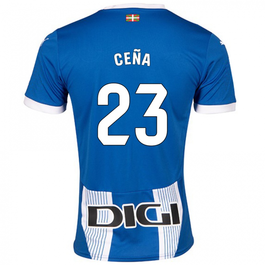 Niño Camiseta Marcos Ceña #23 Azul 1ª Equipación 2024/25 La Camisa