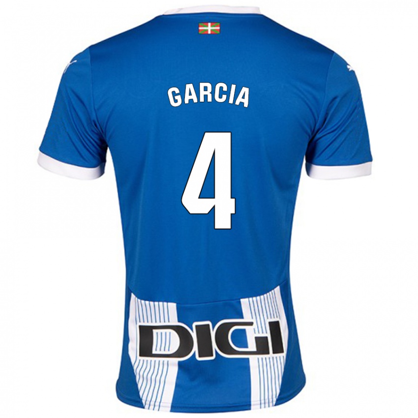 Niño Camiseta Pichi García #4 Azul 1ª Equipación 2024/25 La Camisa