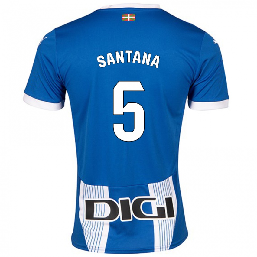 Niño Camiseta Vanesa Santana #5 Azul 1ª Equipación 2024/25 La Camisa