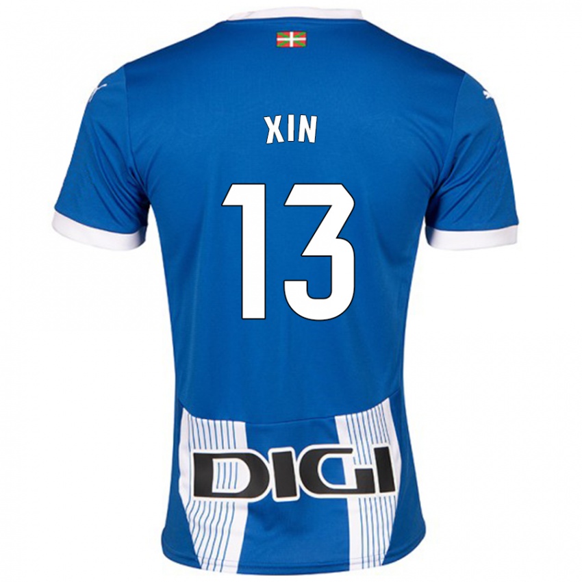 Niño Camiseta Jana Xin #13 Azul 1ª Equipación 2024/25 La Camisa