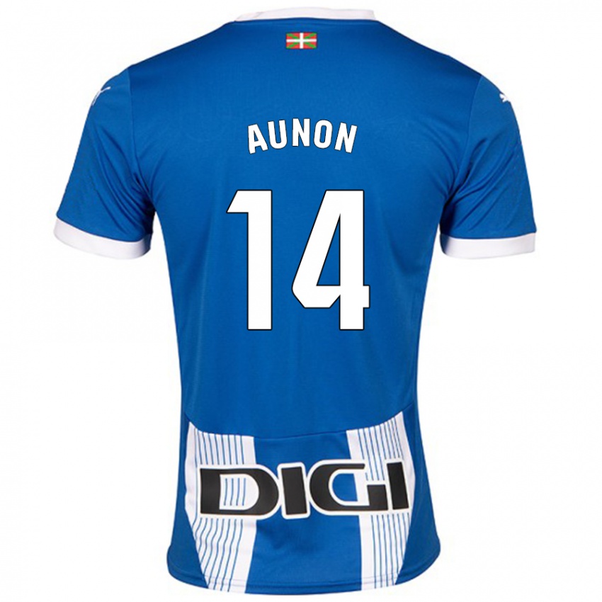 Niño Camiseta Cristina Auñón #14 Azul 1ª Equipación 2024/25 La Camisa