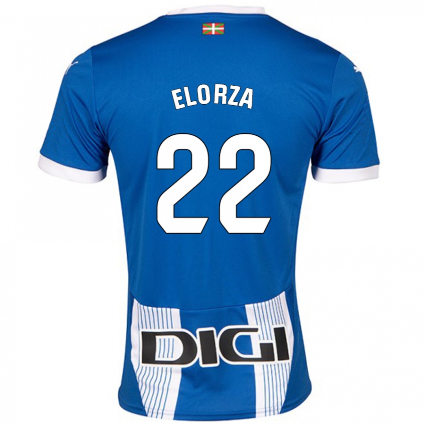 Niño Camiseta Sheila Elorza #22 Azul 1ª Equipación 2024/25 La Camisa