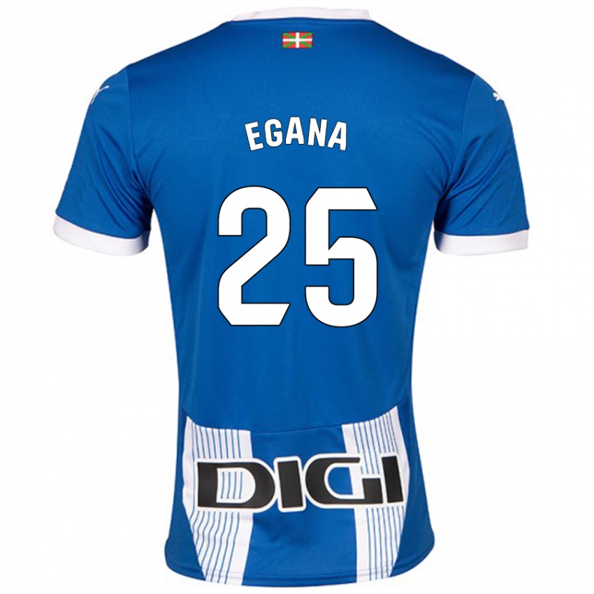 Niño Camiseta Eider Egaña #25 Azul 1ª Equipación 2024/25 La Camisa