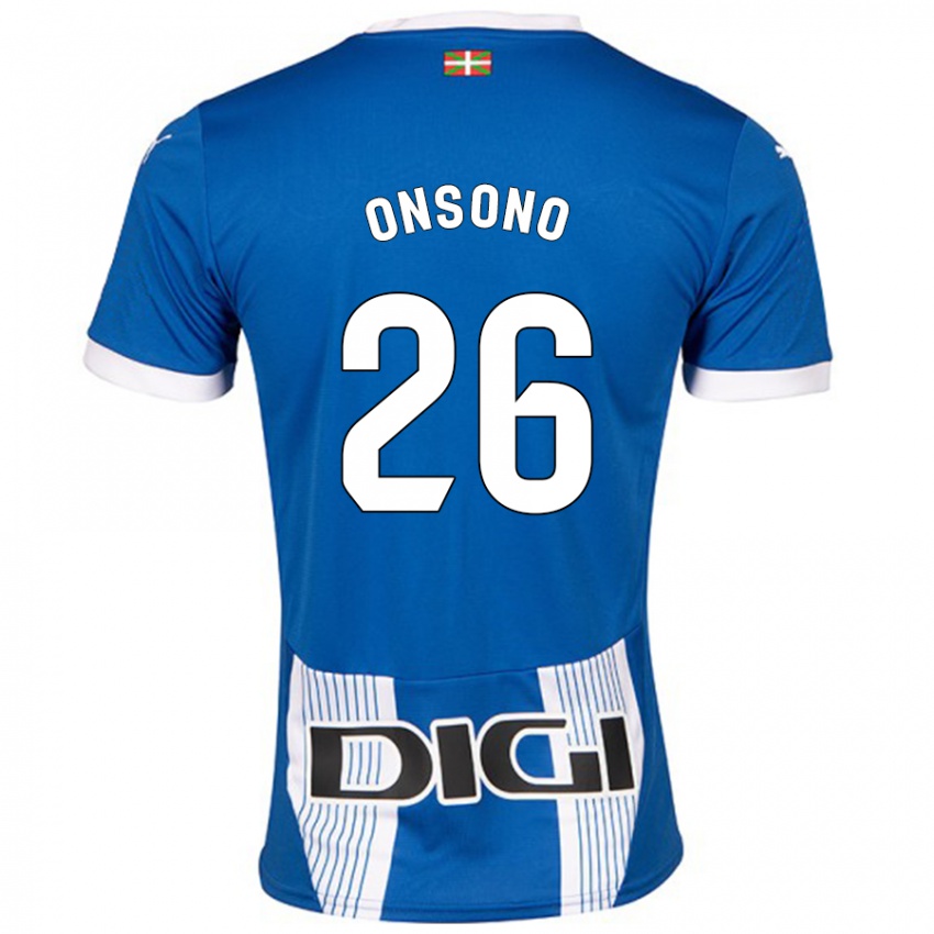 Niño Camiseta Lorea Onsoño #26 Azul 1ª Equipación 2024/25 La Camisa