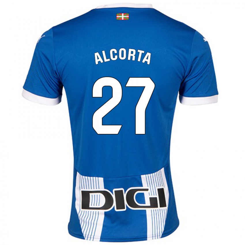 Niño Camiseta Alaitz Alcorta #27 Azul 1ª Equipación 2024/25 La Camisa