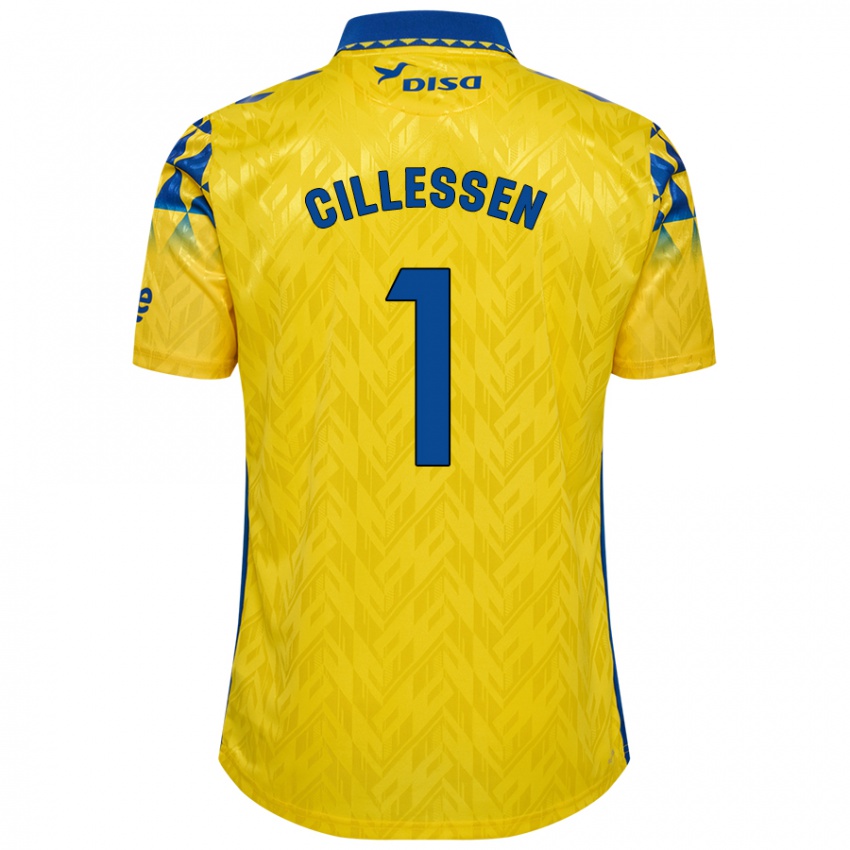 Niño Camiseta Jasper Cillessen #1 Amarillo Azul 1ª Equipación 2024/25 La Camisa