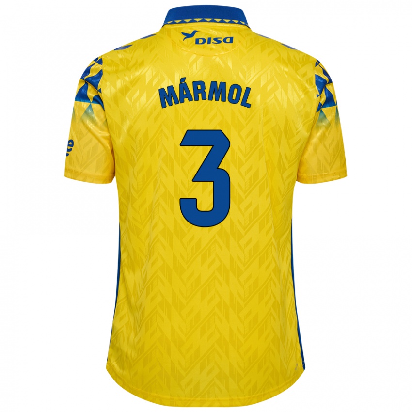 Niño Camiseta Mika Mármol #3 Amarillo Azul 1ª Equipación 2024/25 La Camisa