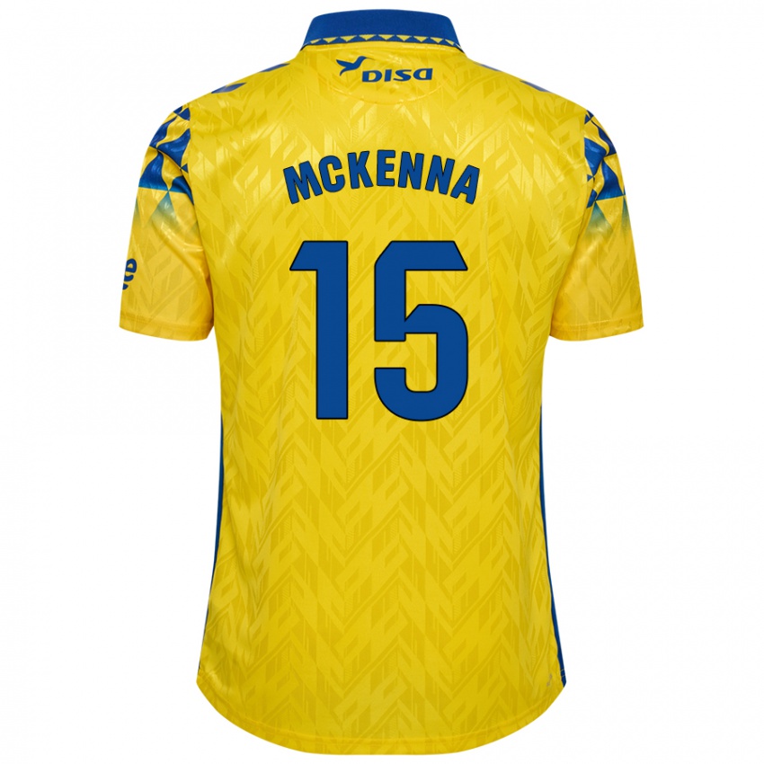 Niño Camiseta Scott Mckenna #15 Amarillo Azul 1ª Equipación 2024/25 La Camisa