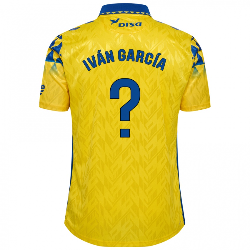 Niño Camiseta Iván García #0 Amarillo Azul 1ª Equipación 2024/25 La Camisa