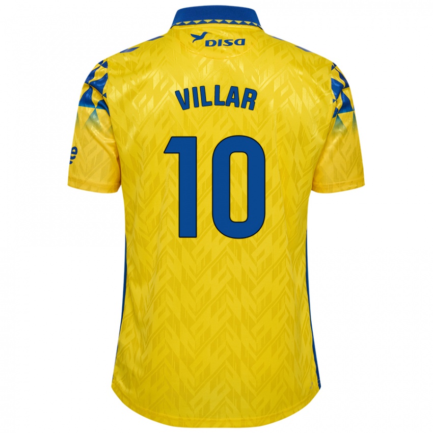 Niño Camiseta Andy Villar #10 Amarillo Azul 1ª Equipación 2024/25 La Camisa