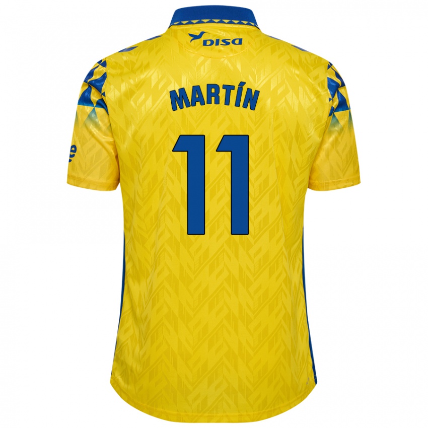 Niño Camiseta Diego Martín #11 Amarillo Azul 1ª Equipación 2024/25 La Camisa