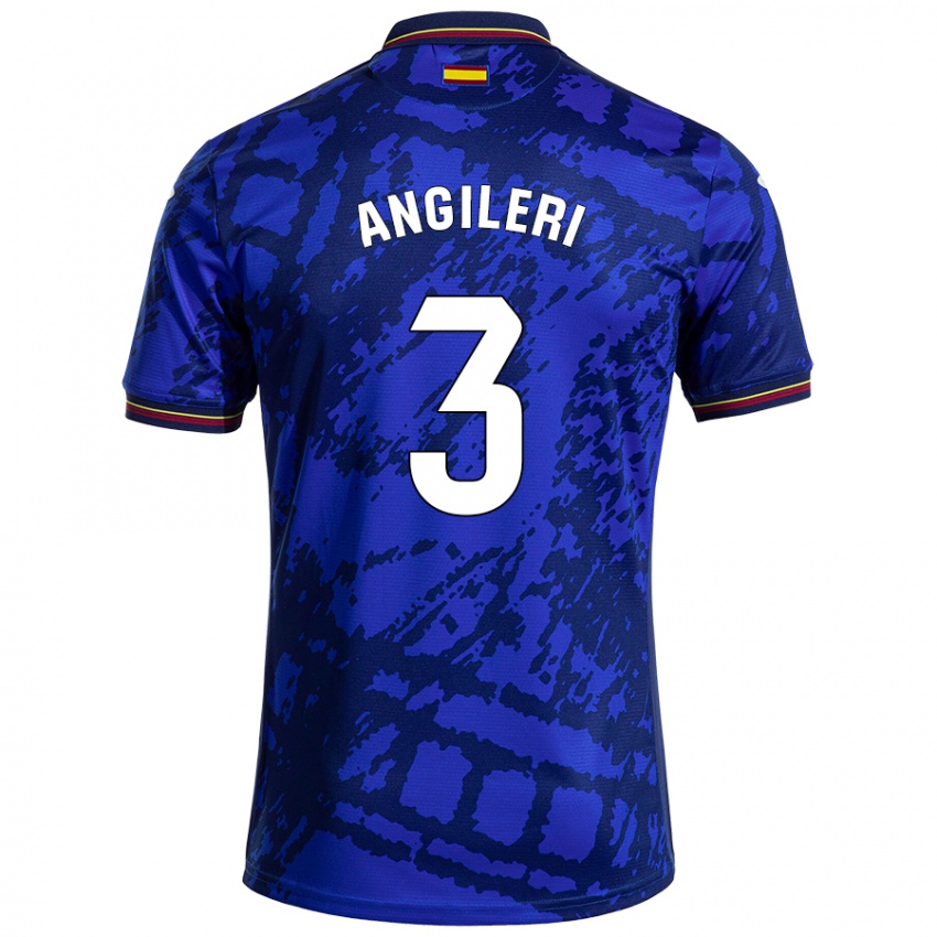 Niño Camiseta Fabrizio Angileri #3 Azul Más Oscuro 1ª Equipación 2024/25 La Camisa