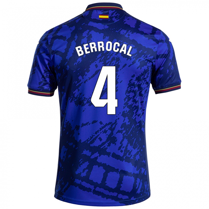 Niño Camiseta Juan Berrocal #4 Azul Más Oscuro 1ª Equipación 2024/25 La Camisa