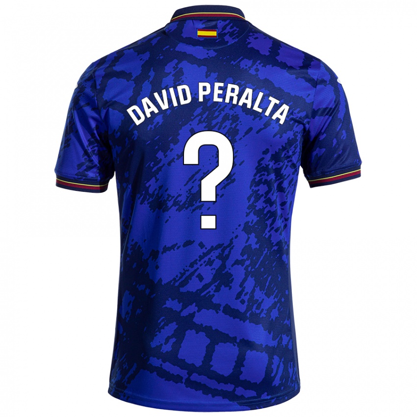 Niño Camiseta Juan David Peralta #0 Azul Más Oscuro 1ª Equipación 2024/25 La Camisa