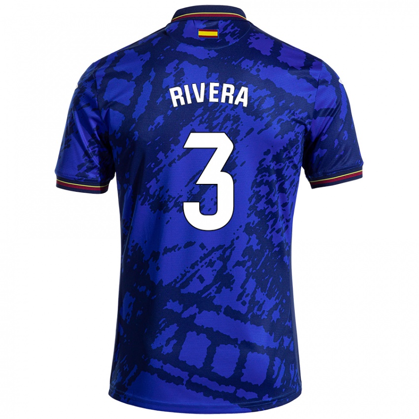 Niño Camiseta Gorka Rivera #3 Azul Más Oscuro 1ª Equipación 2024/25 La Camisa