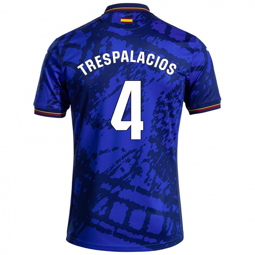 Niño Camiseta Adrián Trespalacios #4 Azul Más Oscuro 1ª Equipación 2024/25 La Camisa