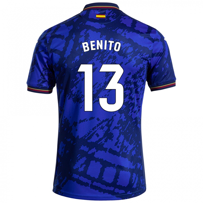 Niño Camiseta Jorge Benito #13 Azul Más Oscuro 1ª Equipación 2024/25 La Camisa