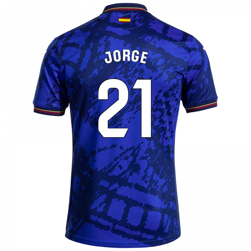 Niño Camiseta Jeremy Jorge #21 Azul Más Oscuro 1ª Equipación 2024/25 La Camisa