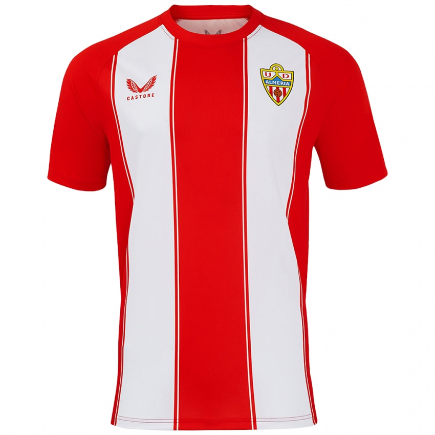 Niño Camiseta Gui Guedes #30 Rojo Blanco 1ª Equipación 2024/25 La Camisa