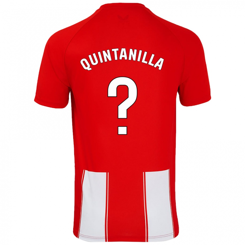 Niño Camiseta Rubén Quintanilla #0 Rojo Blanco 1ª Equipación 2024/25 La Camisa