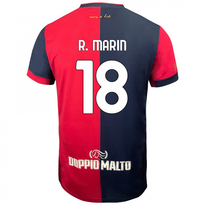 Niño Camiseta Răzvan Marin #18 Rojo Azul Más Oscuro 1ª Equipación 2024/25 La Camisa