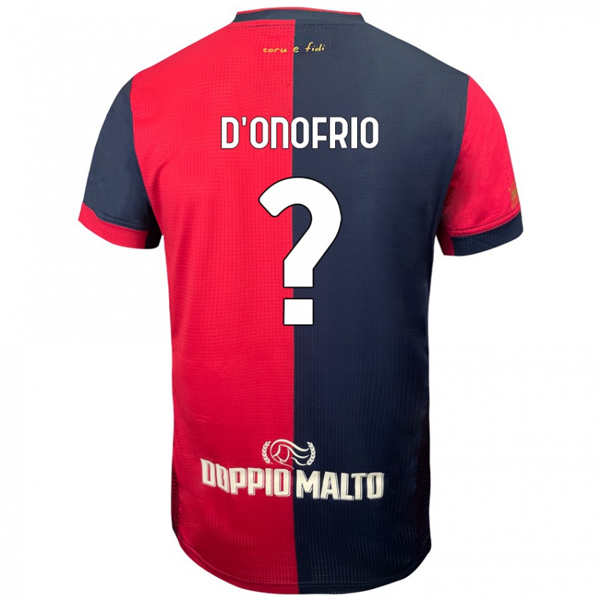 Niño Camiseta Vincenzo D'onofrio #0 Rojo Azul Más Oscuro 1ª Equipación 2024/25 La Camisa