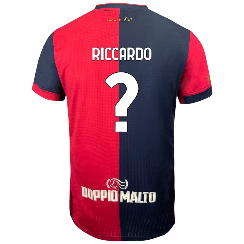 Niño Camiseta Riccardo Congiu #0 Rojo Azul Más Oscuro 1ª Equipación 2024/25 La Camisa