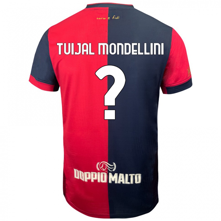 Niño Camiseta Luca Tuijal Mondellini #0 Rojo Azul Más Oscuro 1ª Equipación 2024/25 La Camisa